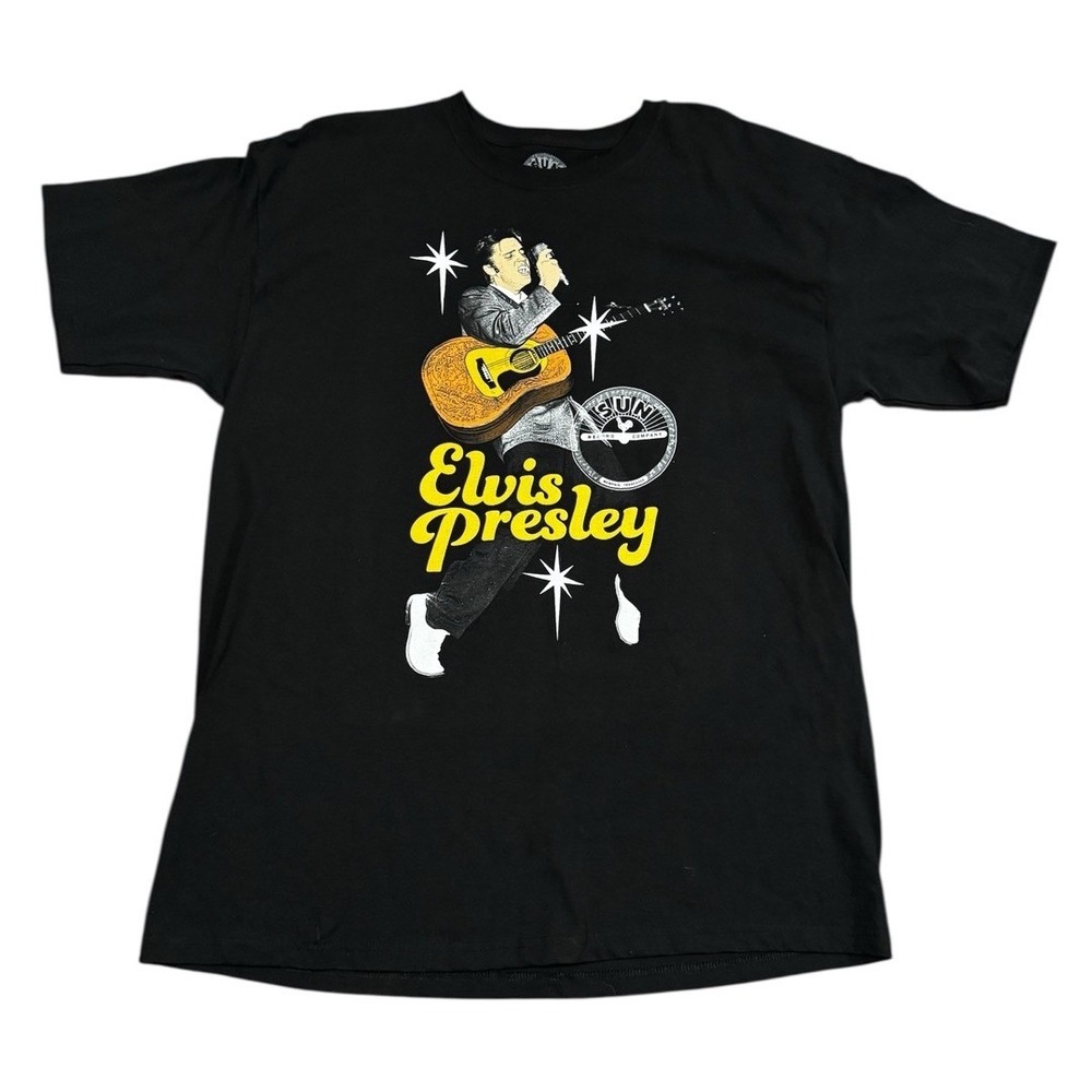 Elvis Presley Shirt Mens Large Sun Records Graphic Music Rock Tee 2022 Classic